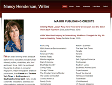 Tablet Screenshot of nancyhendersonwriter.com